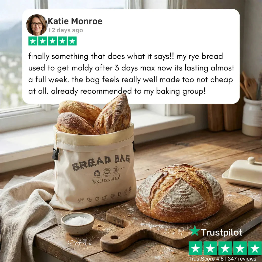 Premium 100% Cotton-Beeswax Bread Bags 🐝🍯