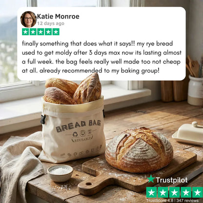 Premium 100% Cotton-Beeswax Bread Bags 🐝🍯