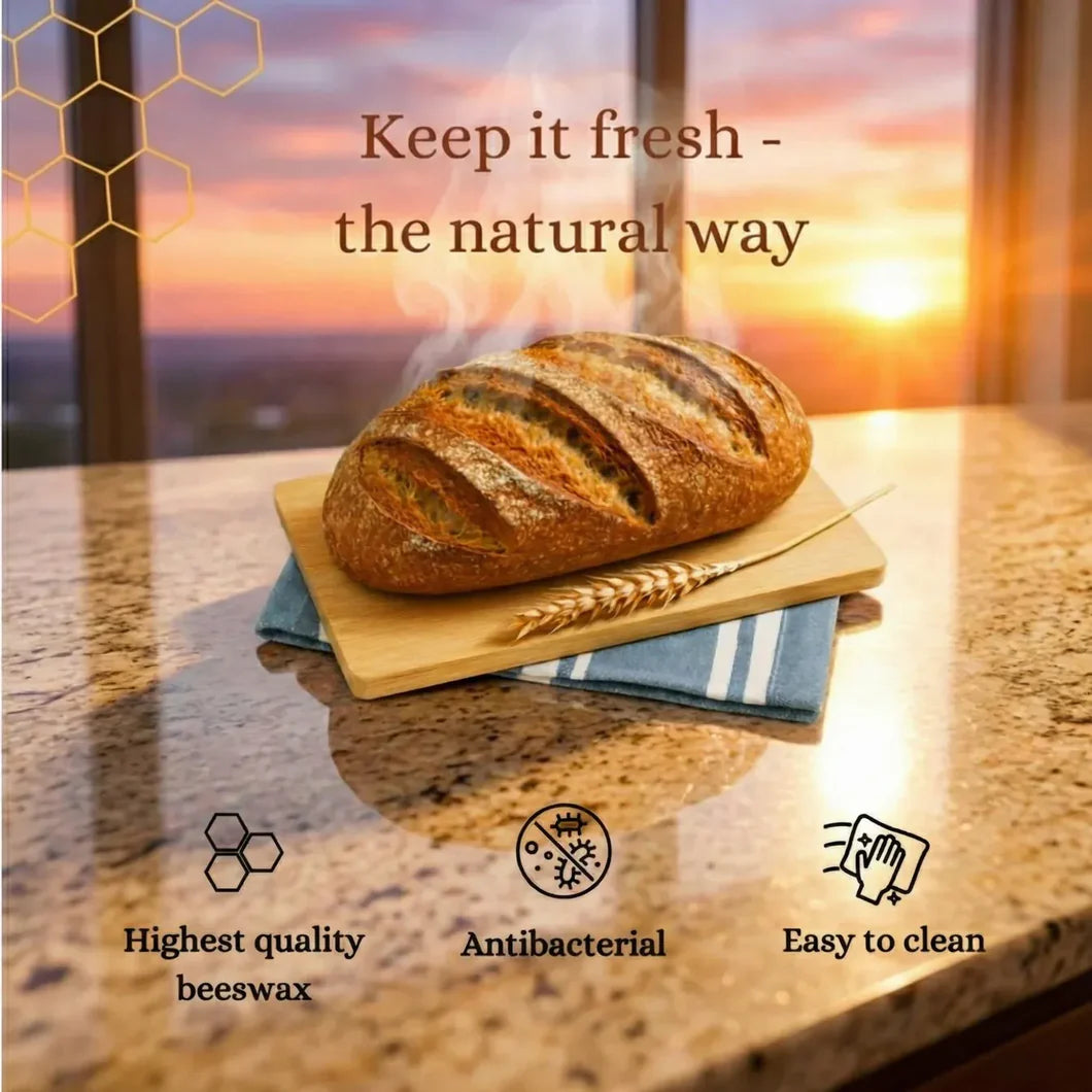 Premium 100% Cotton-Beeswax Bread Bags 🐝🍯