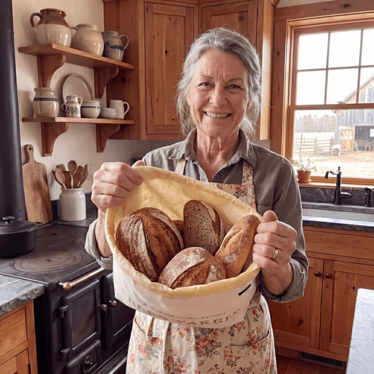 Premium 100% Cotton-Beeswax Bread Bags 🐝🍯